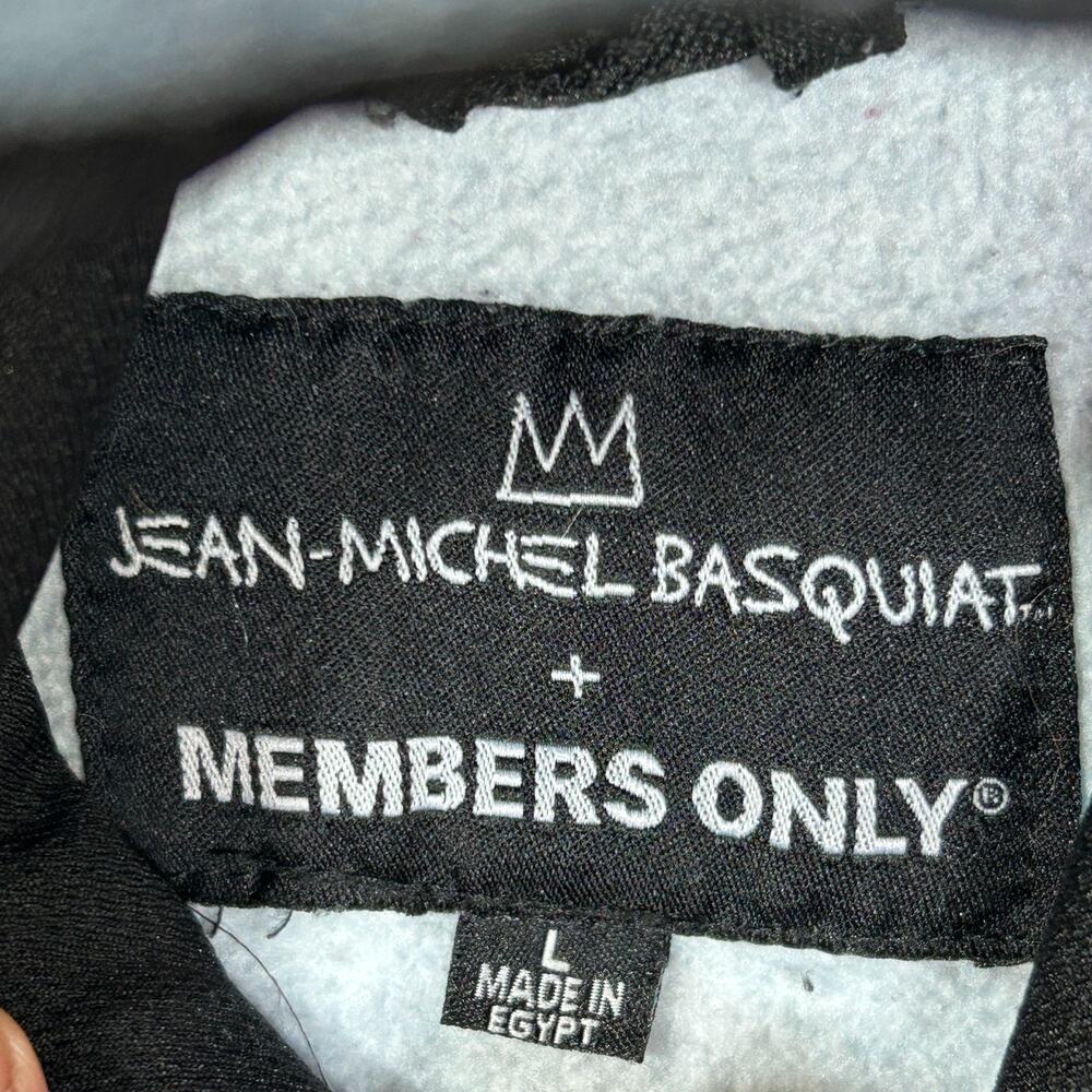 Jean-Michel Basquiat x Members Only Large Pullover Hoodie Hooded Sweatshirt - Picture 7 of 9